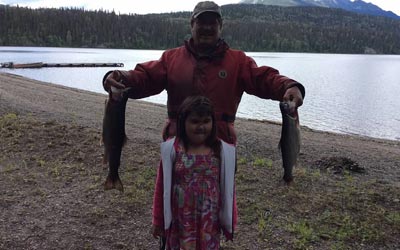 Fishing at the Narrows on Takla Lake - lakefront cabins for rent